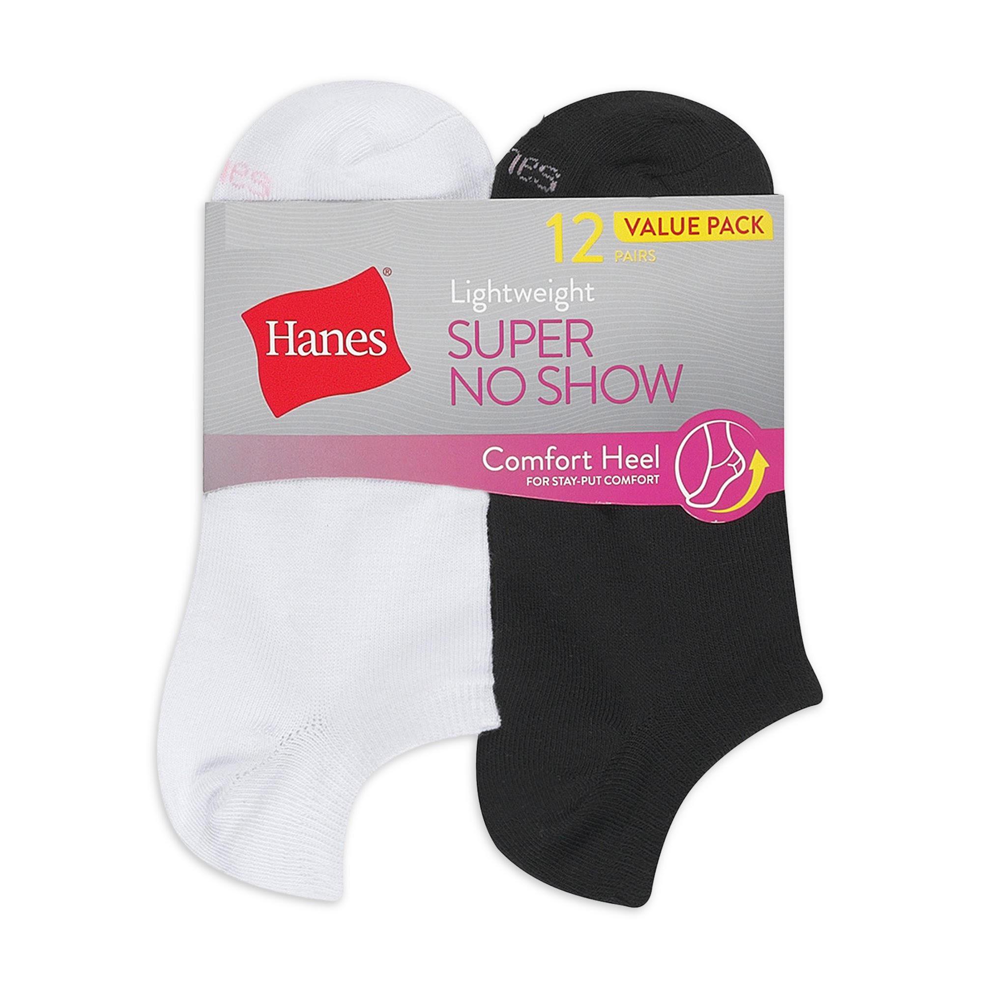 #6-H-4814 Women's 'Hanes' Super No Show Socks - $4.00 Per 12 Pair Pack (6 Packs) image