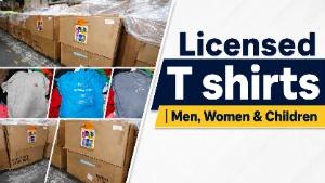 Assorted Licensed Tshirts for Men, Women & Children - 1,100 units | Irregulars Unmanifested Pallets image