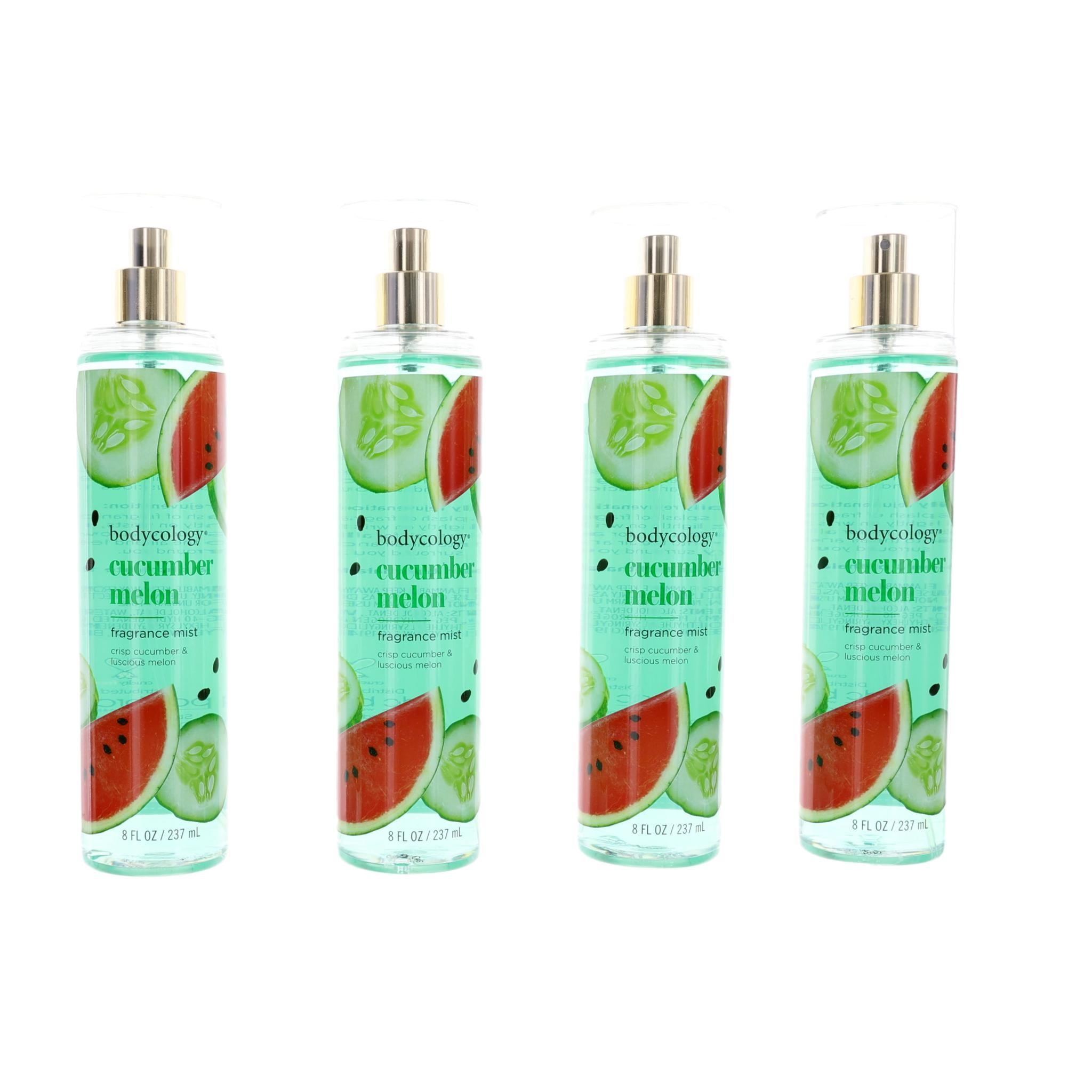 Cucumber Melon by Bodycology, 4 Pack 8 oz Fragrance Mist for Women image