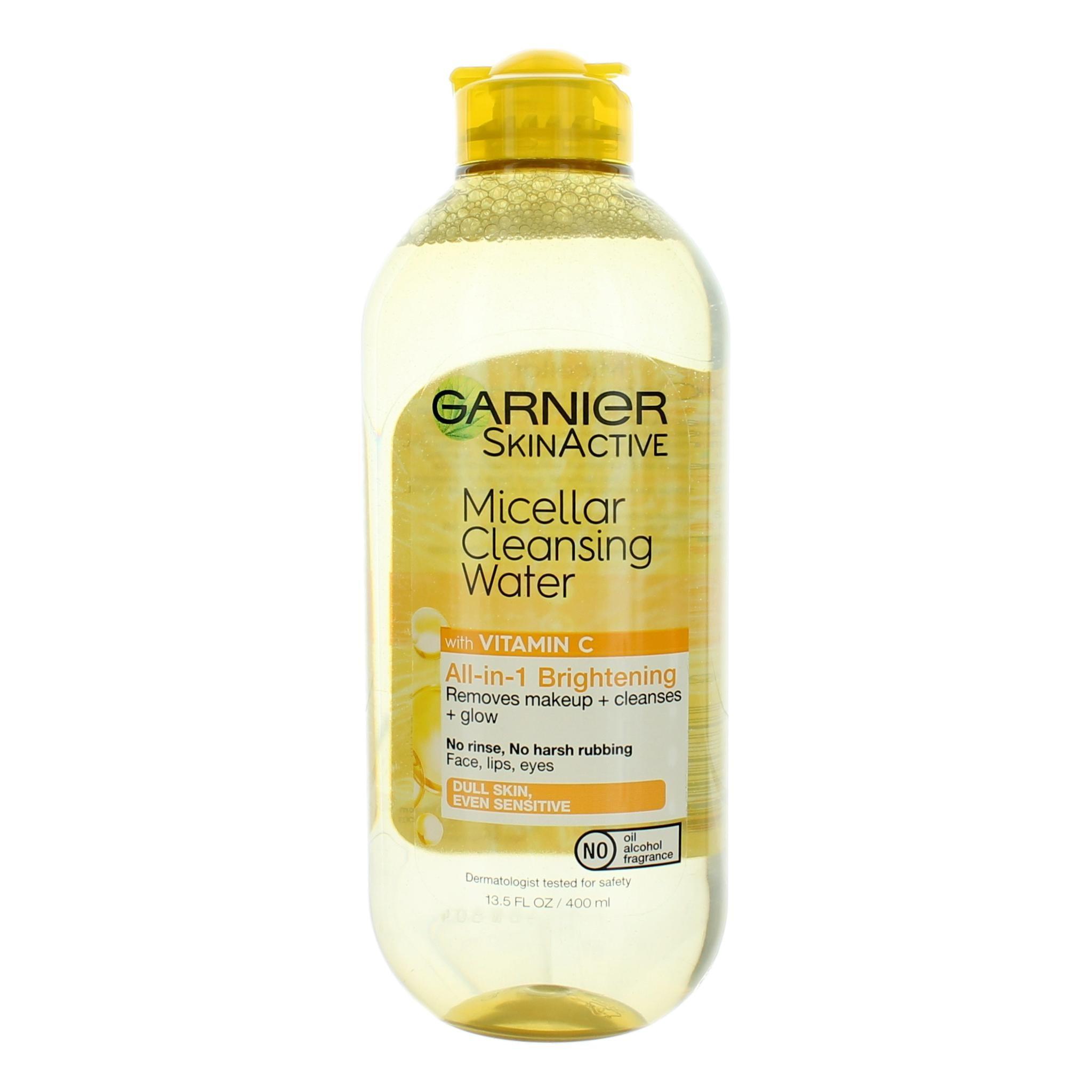 Garnier Skin Active by Garnier, 13.5 oz All- In-1 Brightening Micellar Cleansing Water With Vitamin C image