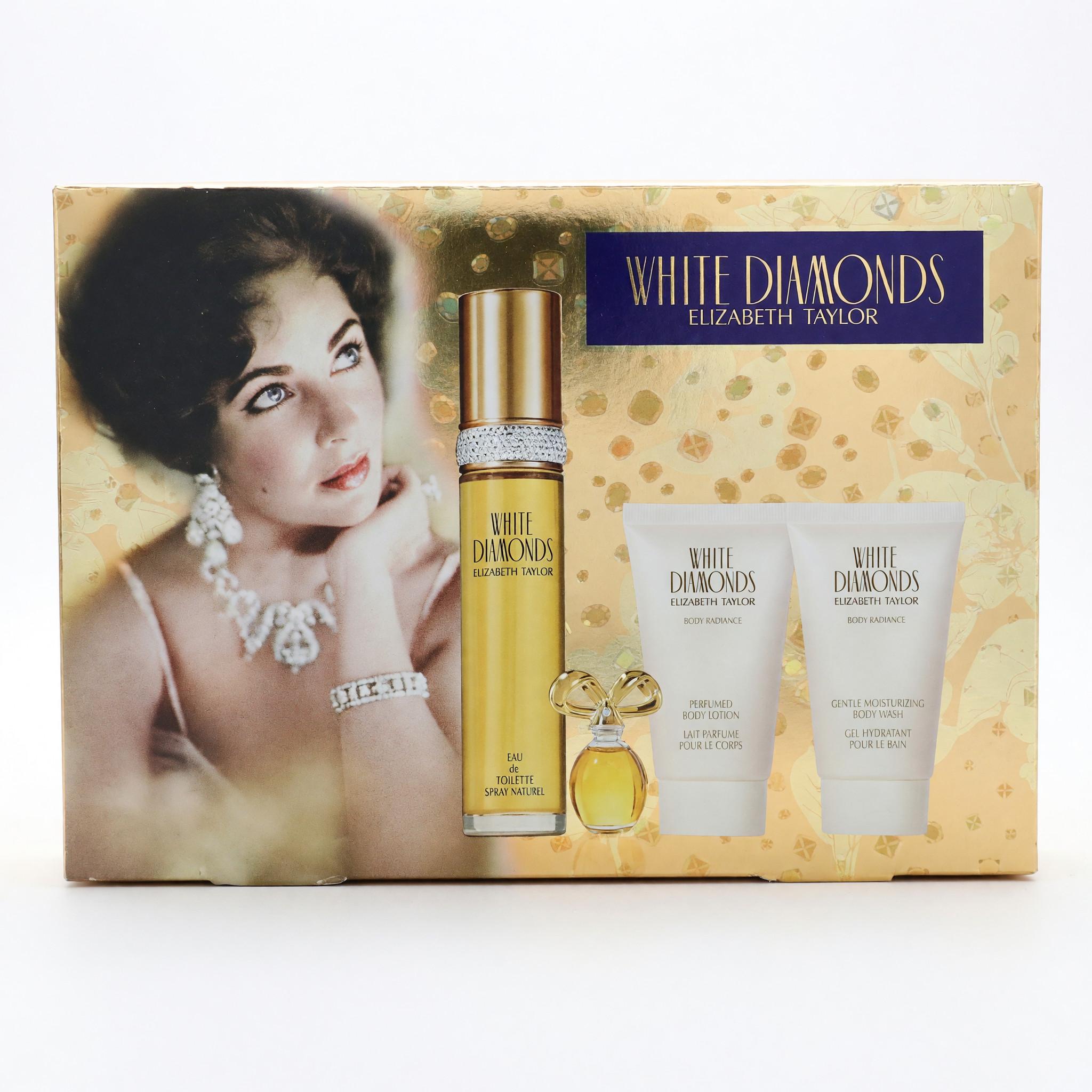 White Diamonds by Elizabeth Taylor, 4 Piece Gift Set for Women (With 1.7 oz) image