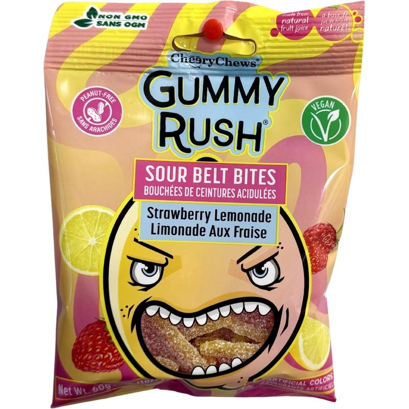 9961_2.11oz 1059 STRAWBERRY LEMONADE SOUR BELT BITE BAGS-48 image