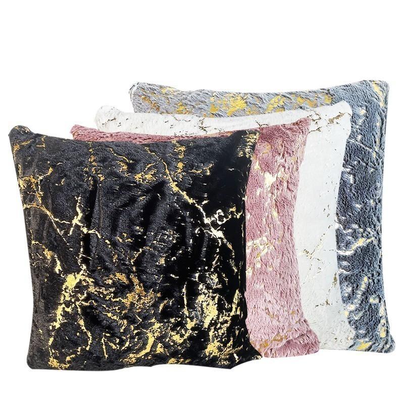 CH84904_PLUSH GOLDEN THROW PILLOW 18"X18"-12 image