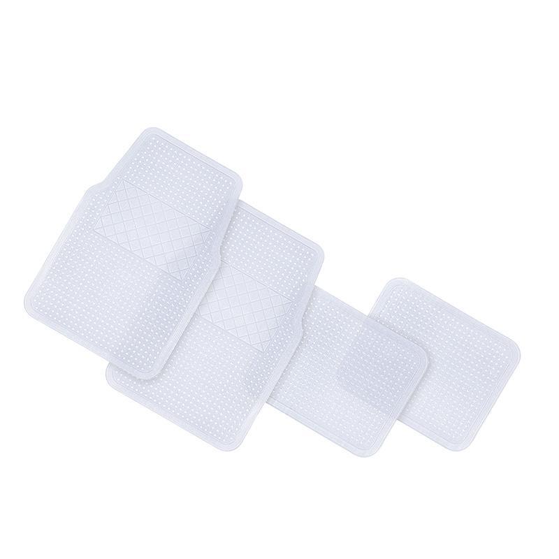 CH85550_1.2KG 4PC RUBBER CAR MAT SET CLEAR - 12 image