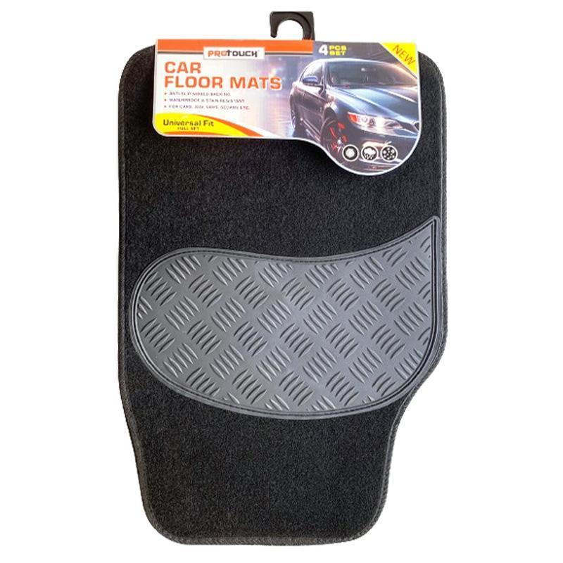 CH86564_4PC CARPET CAR MAT SET 2 TONE -12 image