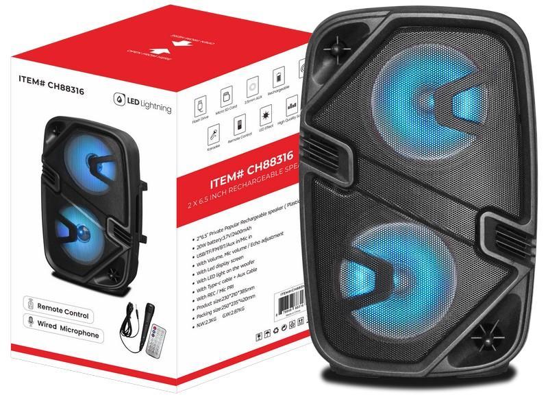 CH88316_2 X 6.5 INCH RECHARGEABLE SPEAKER-1 image