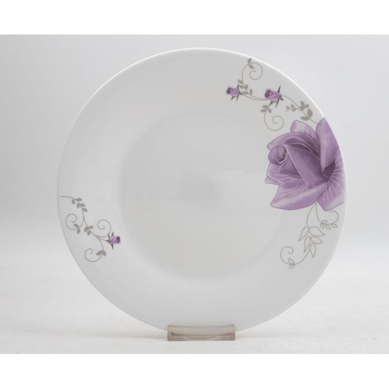 CH88446_7" OPAL GLASS ROUND FLAT PLATE PRINTED DESIGN -24 image