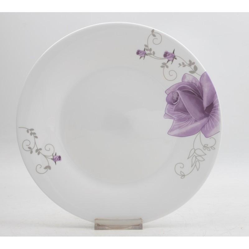 CH88447_9" OPAL GLASS ROUND FLAT PLATE PRINTED DESIGN -24 image