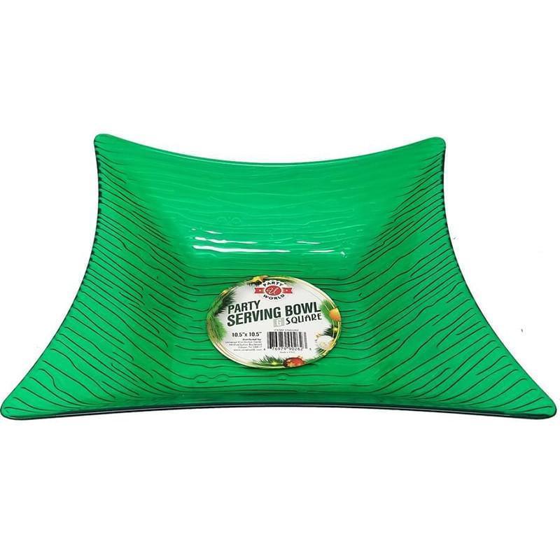 CN90262_10.5X10.5"TEXTURED SQUARE GREEN BOWL -24 image