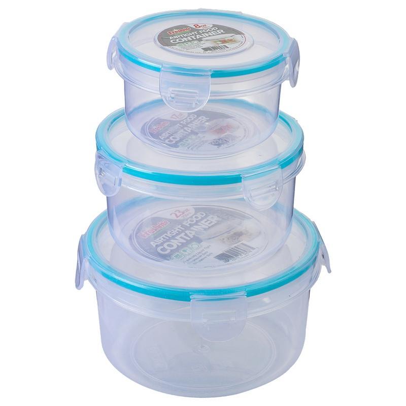 IN99578_SHALLOW ROUND AIRTIGHT CONTAINER SET (8.4+16.9+25.3 OZ) - 24 image