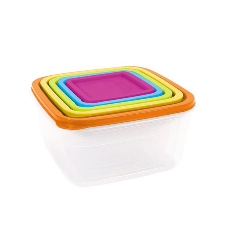 IN99661_5 PC SQRE RAINBOW FOOD STORAGE SET-12 image
