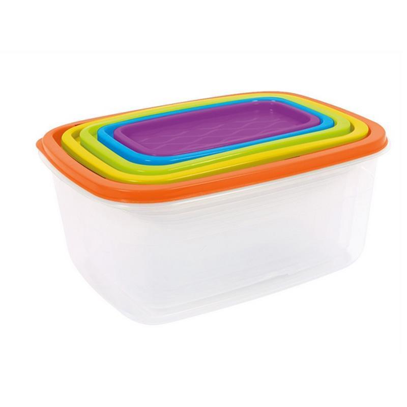 IN99662_5-PIECE RAINBOW RECTANGULAR FOOD STORAGE SET -12 image