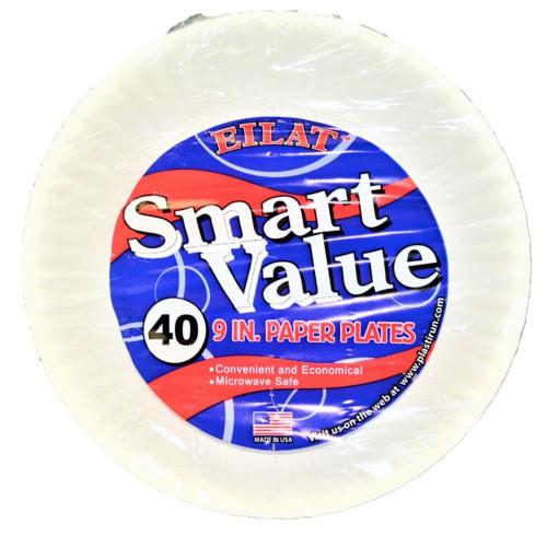 Paper Plate White 9 Inches 40Ct image