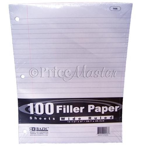 Filler Paper 100 Sheets image