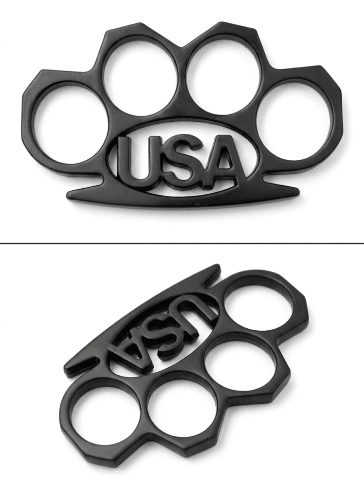 Heavy Duty Black USA Buckle Knuckle & Paperweight SE-1403BK