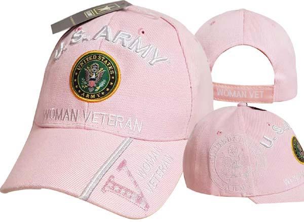 CAP591L** US Army Woman Vet Cap Pink image