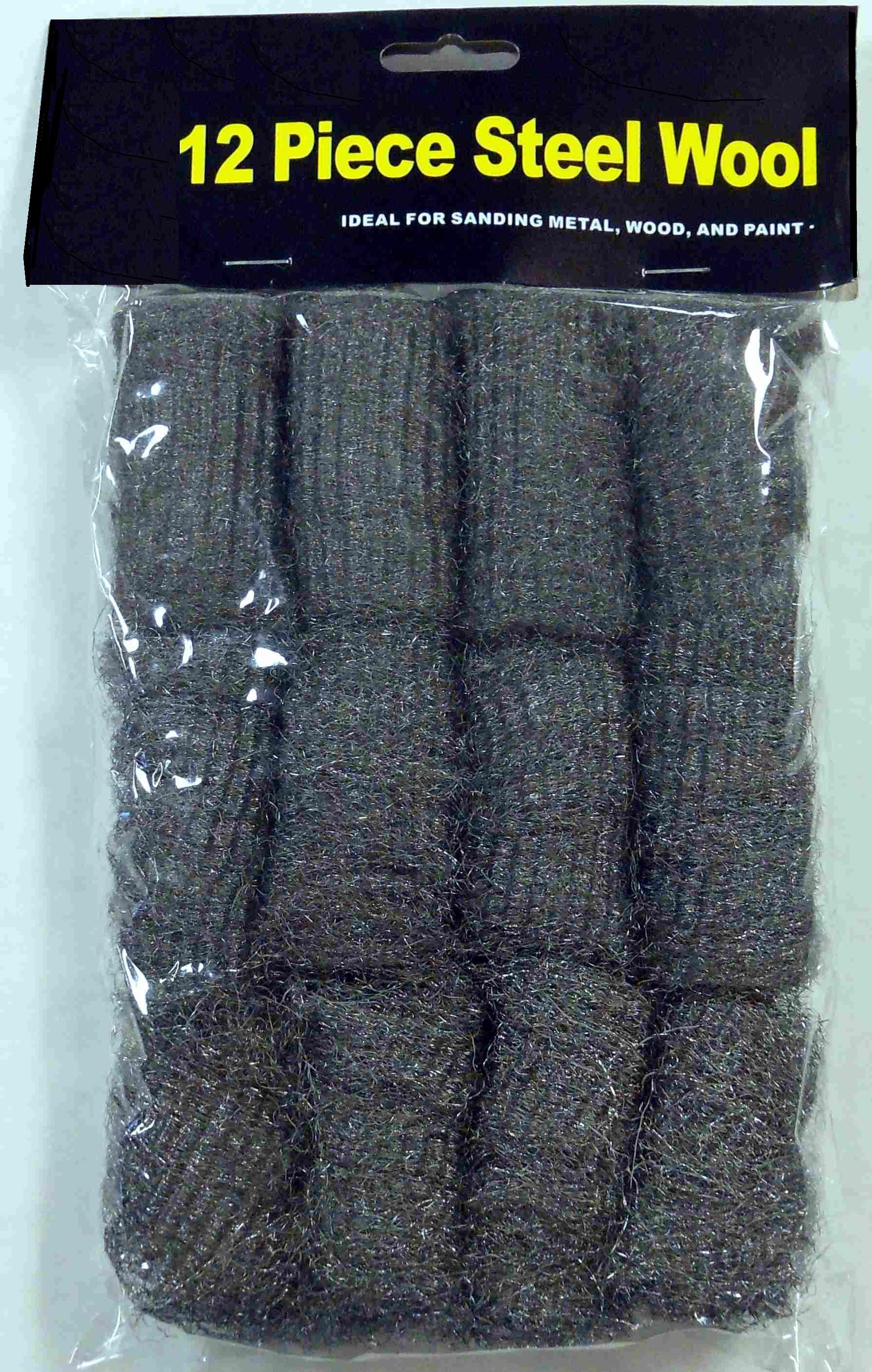Steel Wool 12PC 4Ea #0 Fine, #1 Medium, #2 Coarse 12-48 image