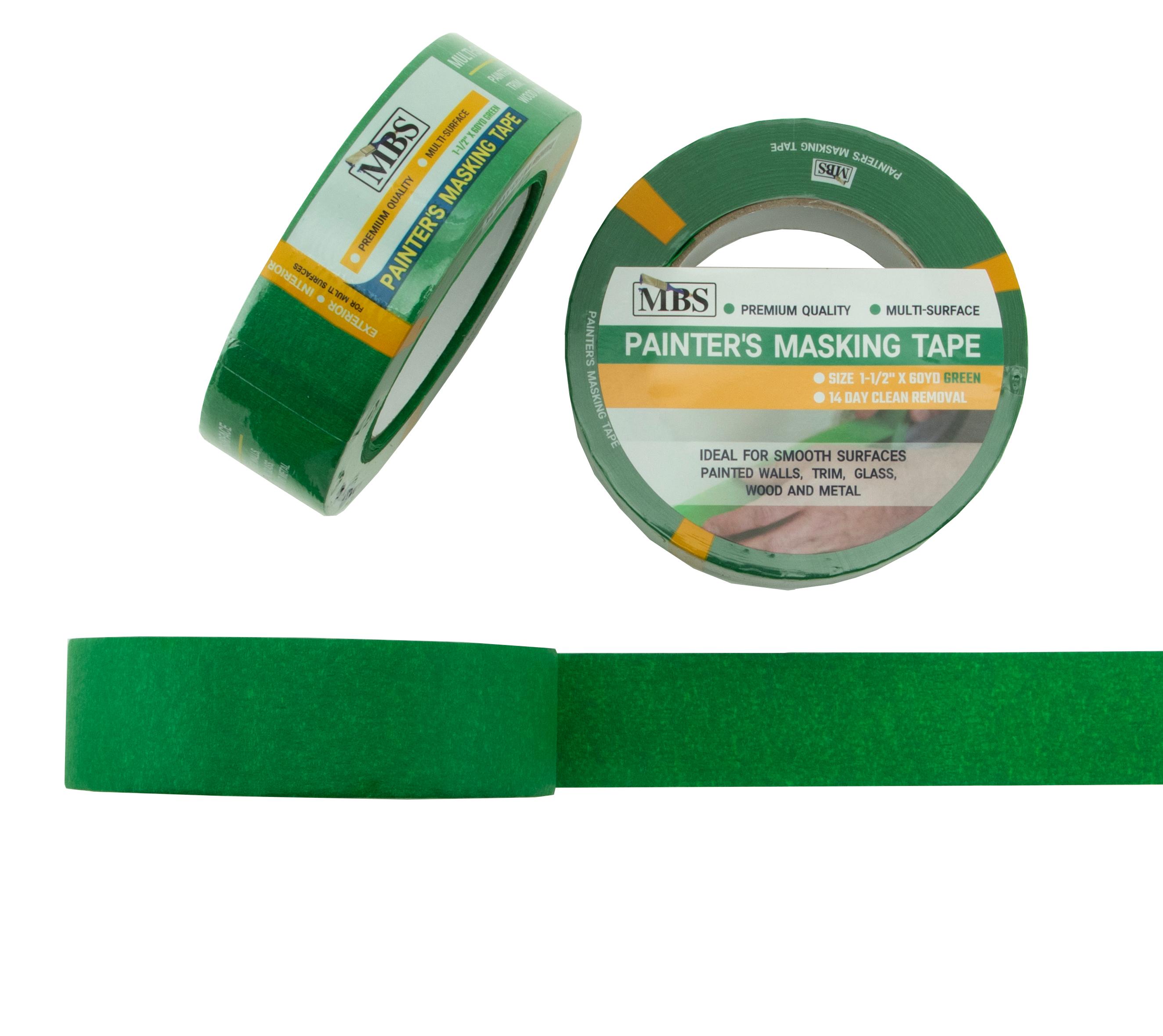 Masking Tape 1.5" x 60YD Green Painter's Tape 24 image