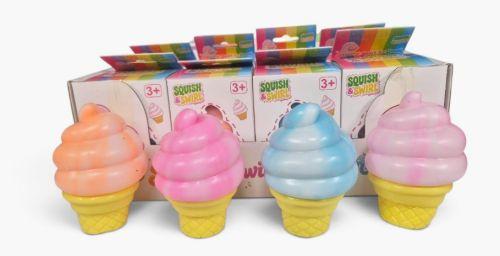Squish & Swirl Slow Rise Ice Cream Cone 4″ (22063)