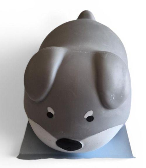 NEW Lying Puppy Squishy Gray 7" Flour Filled in Box (22100) Case of 24 image