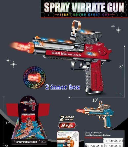Battery Operated Smoking Pistol Lights and Sound – Spray Effect (2765) image