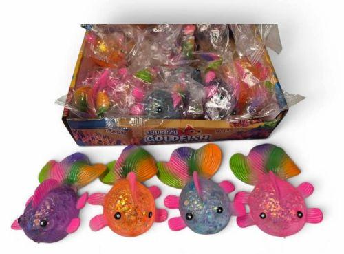 Maltose Slow Rise Squishy 4″ Glitter Goldfish (T2438) image