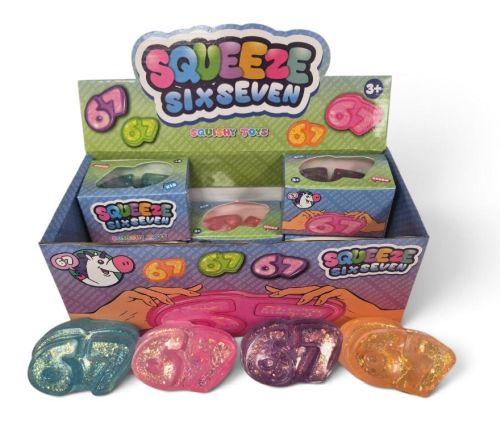 Squeeze Six Seven Maltose 67 Glitter Slow Rise Squishy Novelty (T67)