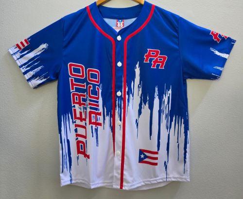 PUERTO RICO "BLUE" BASEBALL JERSEY (ADULT) image