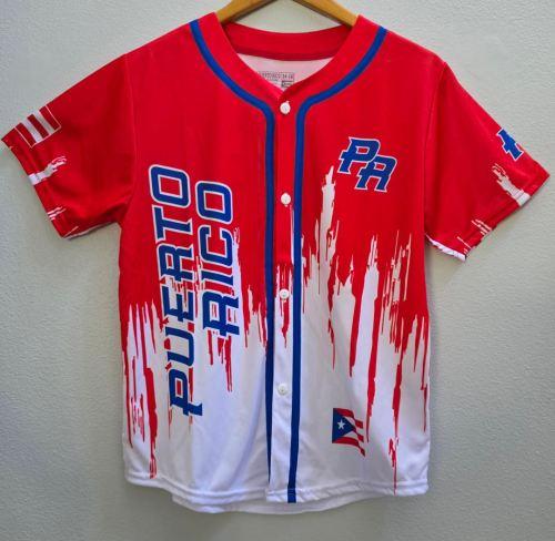 PUERTO RICO RED BASEBALL JERSEY (CHILDREN) image