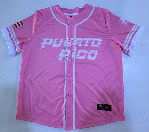 PUERTO RICO PINK BASEBALL SHIRT (ADULT SIZE) image