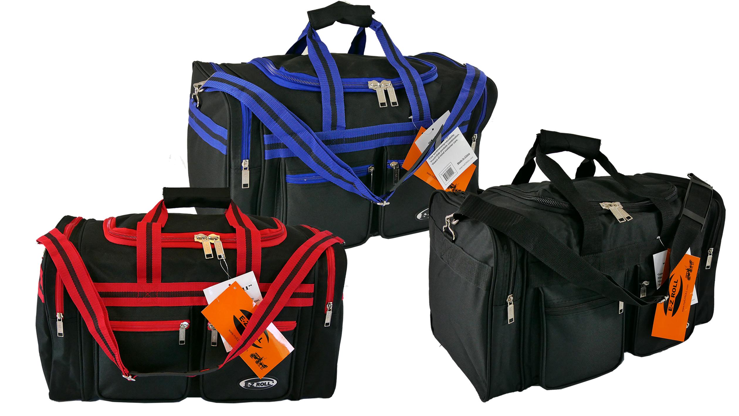 "E-Z Roll" 20 Inch carry-on Sporty Travel Duffle Bag /Casual Bag/ Gym Bag/Outdoor Camping Bag/Overnight Bag in 3 Colors image