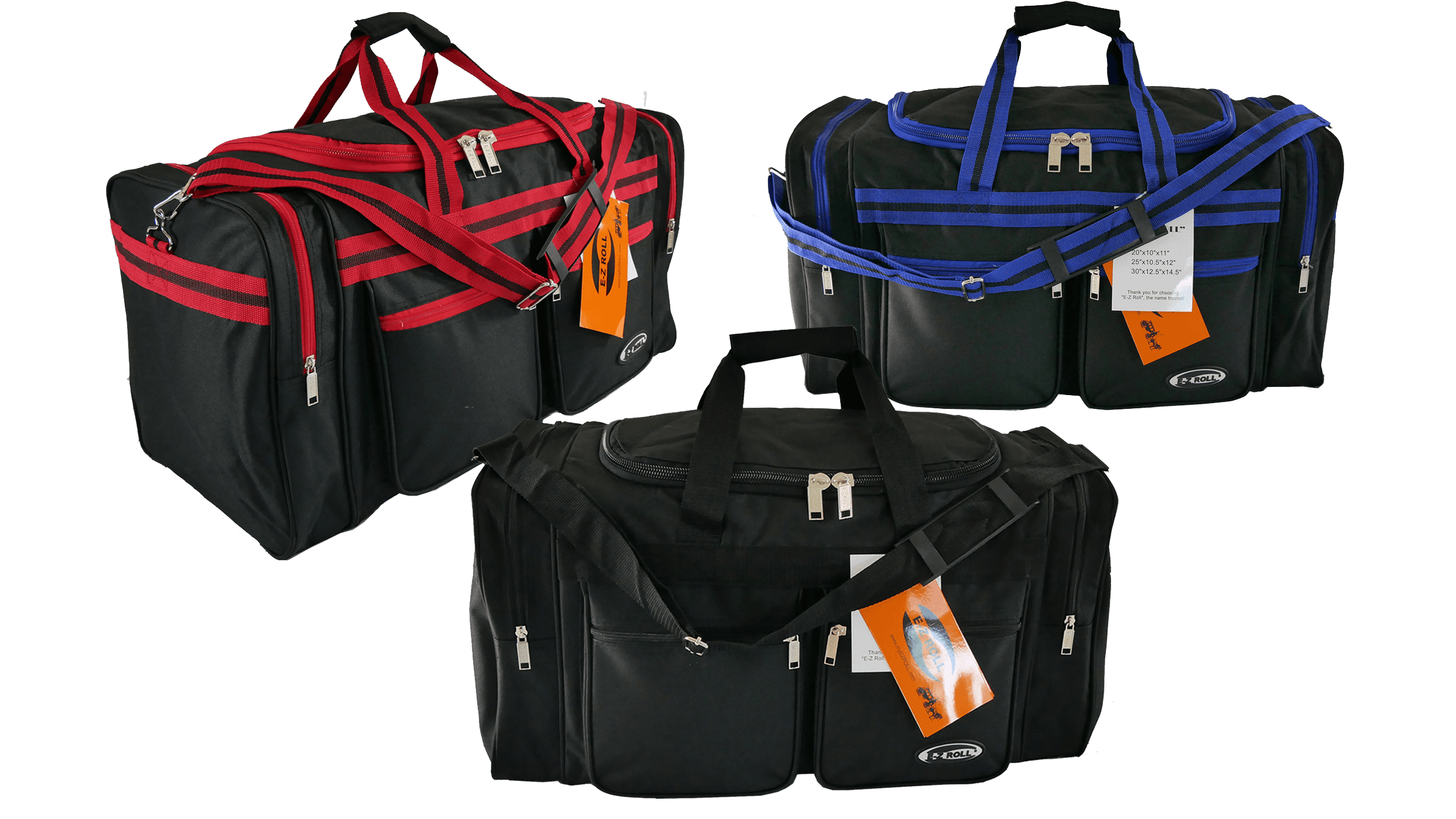 "E-Z Roll" 25 Inch Large Sporty Travel Duffle Bag /Casual Bag/ Gym Bag/Outdoor Camping Bag/Overnight Bag in 3 Colors image