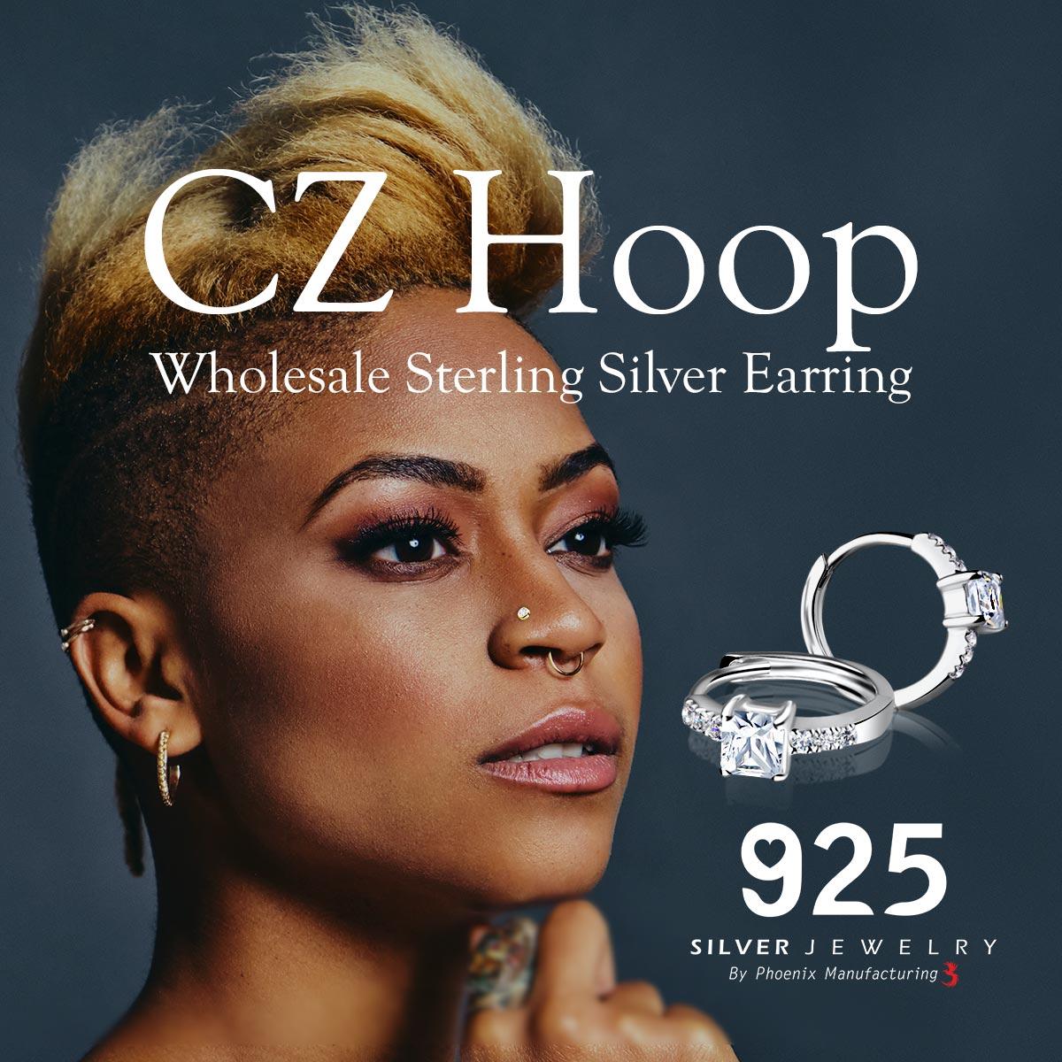 CZ Hoop Earrings image