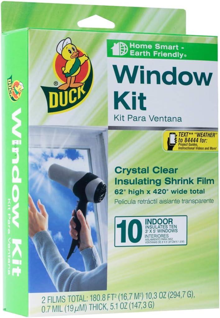 Duck, Indoor 10-Window Shrink Film Insulator Kit, 62-Inch x 420-Inch