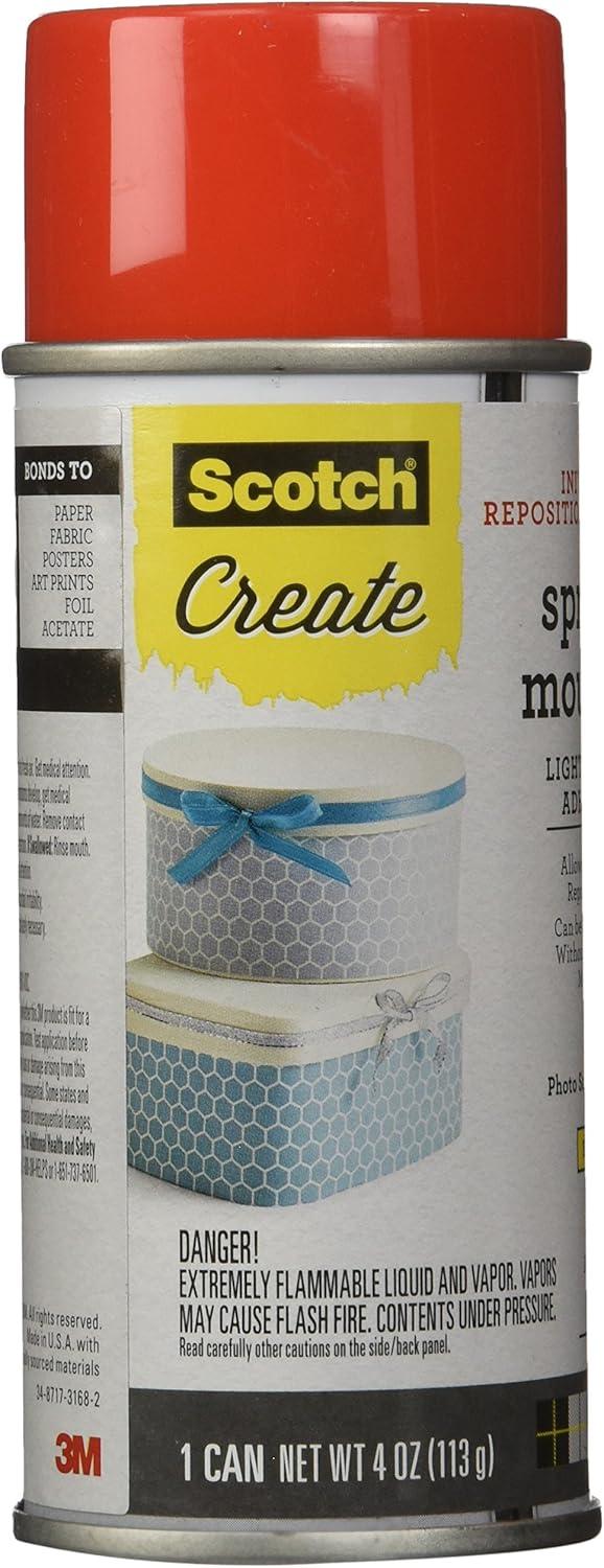 3M Photo Mount Spray Adhesive, 4 oz