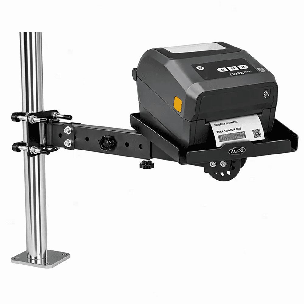 Pole-Mounted Swing-Arm Tray Compatible with Zebra Label Printers image