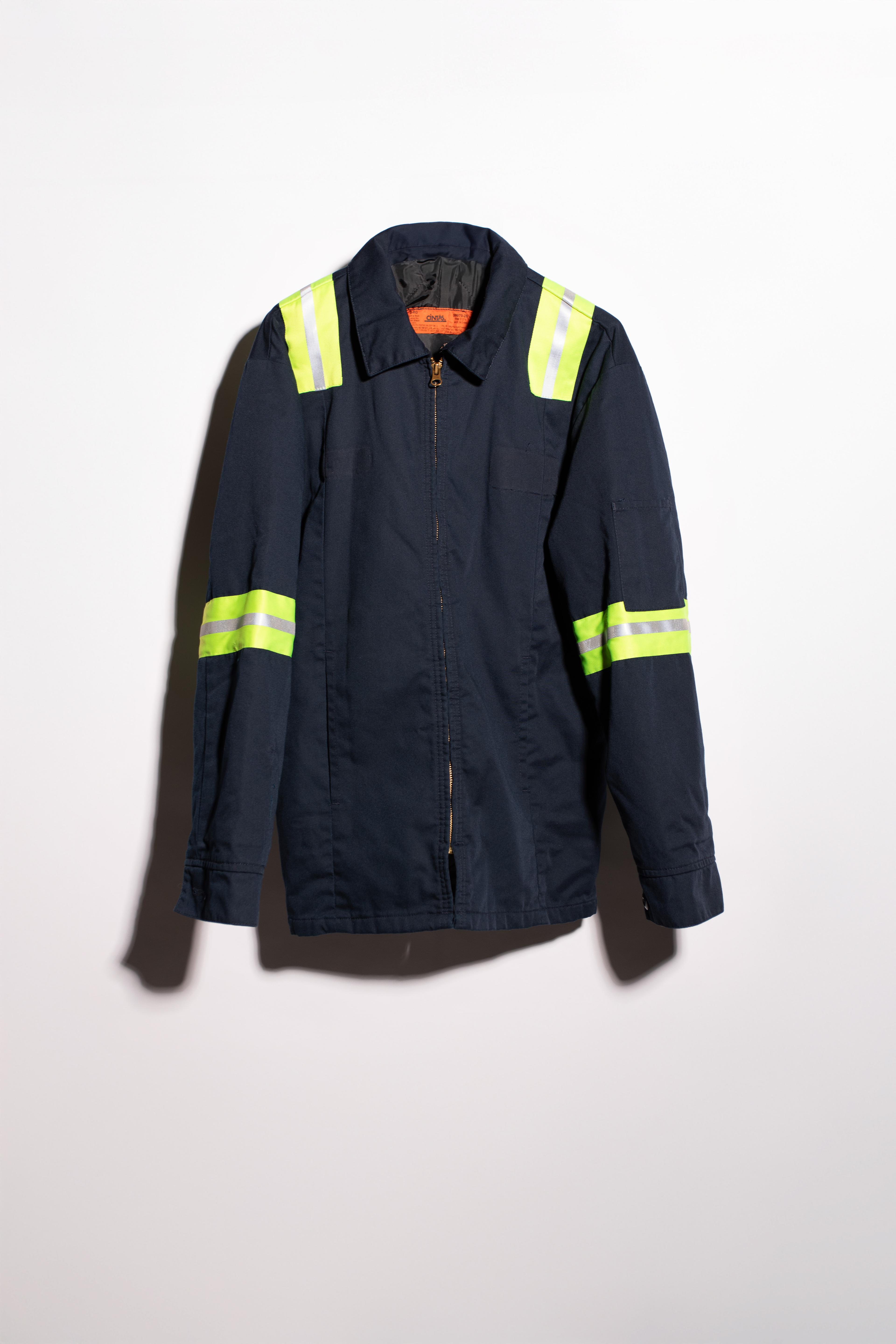 Men's Navy Hi-Vis Work Jacket (Used) image