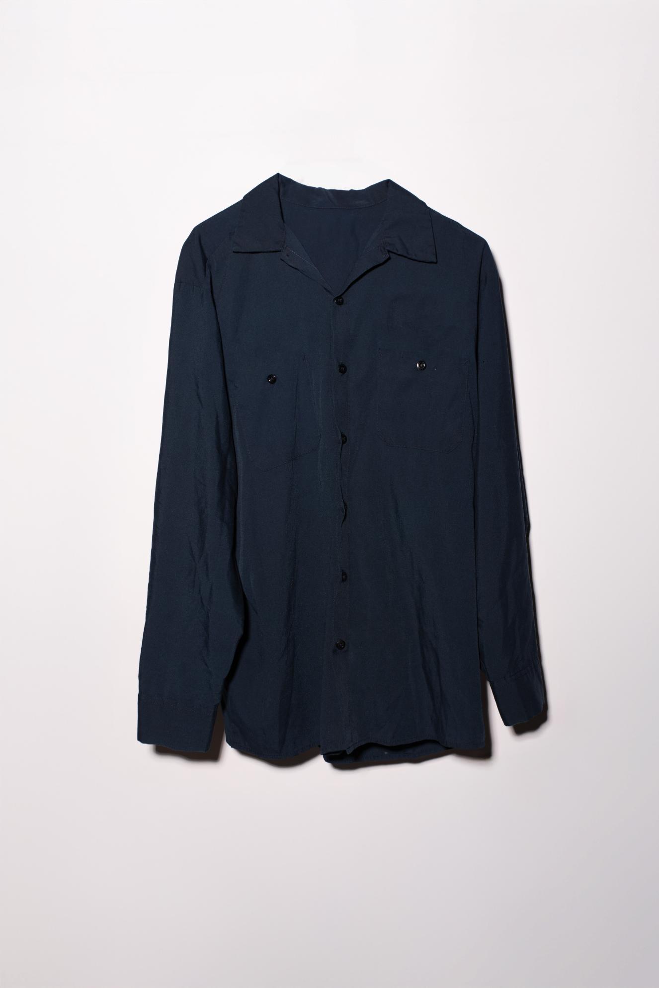 Men's Navy Long Sleeve Work Shirt (Used) image