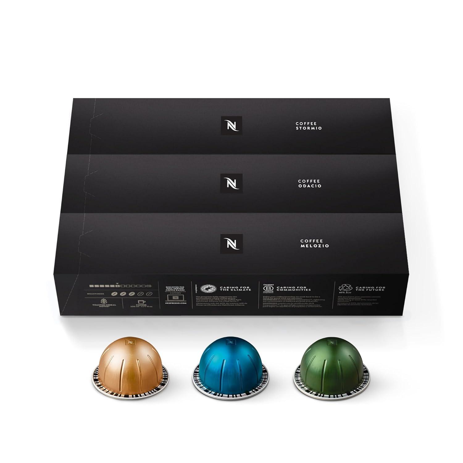 Nespresso Vertuo Coffee Capsules Variety Pack β Medium & Dark Roast Coffee Pods, 30 Count, Brews 7.8 oz Coffee, Smooth & Bold Flavor Assortment image