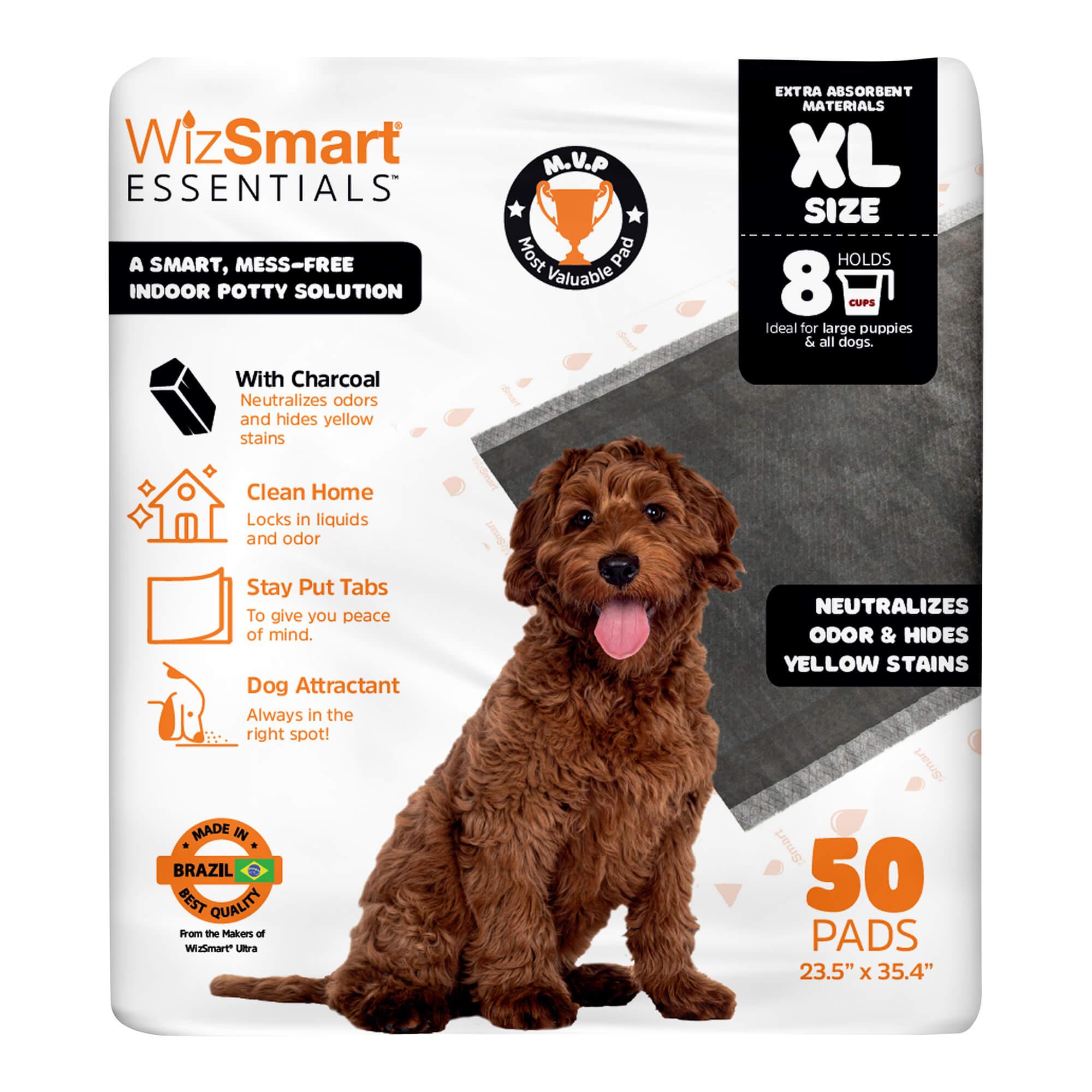 WizSmart Essentials Charcoal XL Dog Training Pads 50 Count image