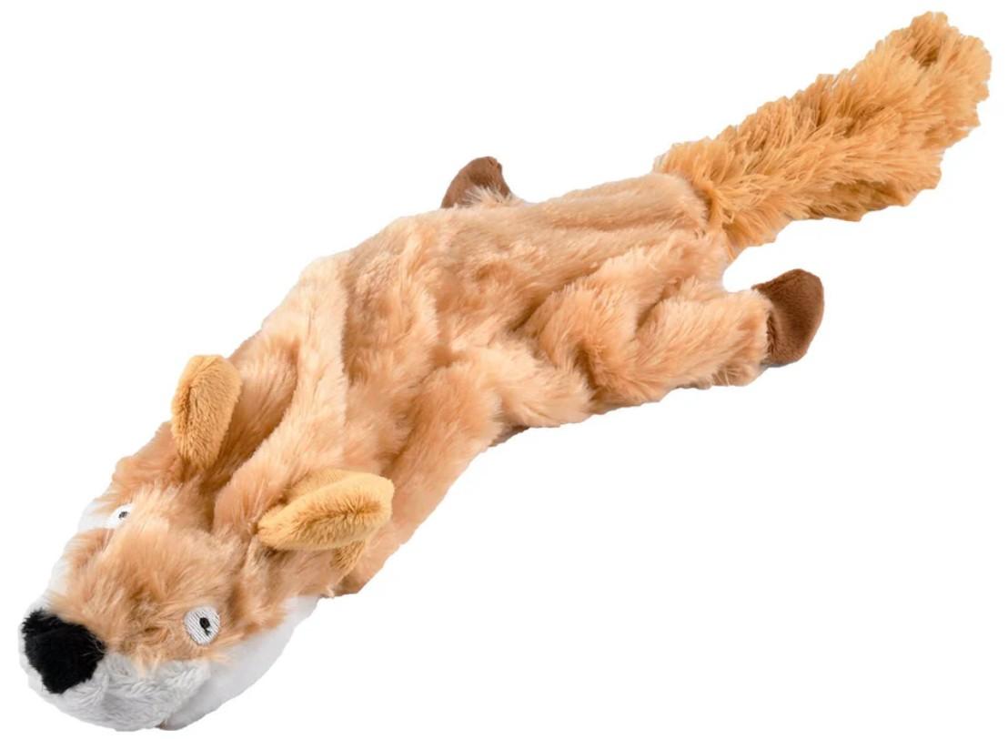 Jeffers Pet Thinnies Unstuffed Squeaker Dog Toy with Rope – 21" Plush Fox image