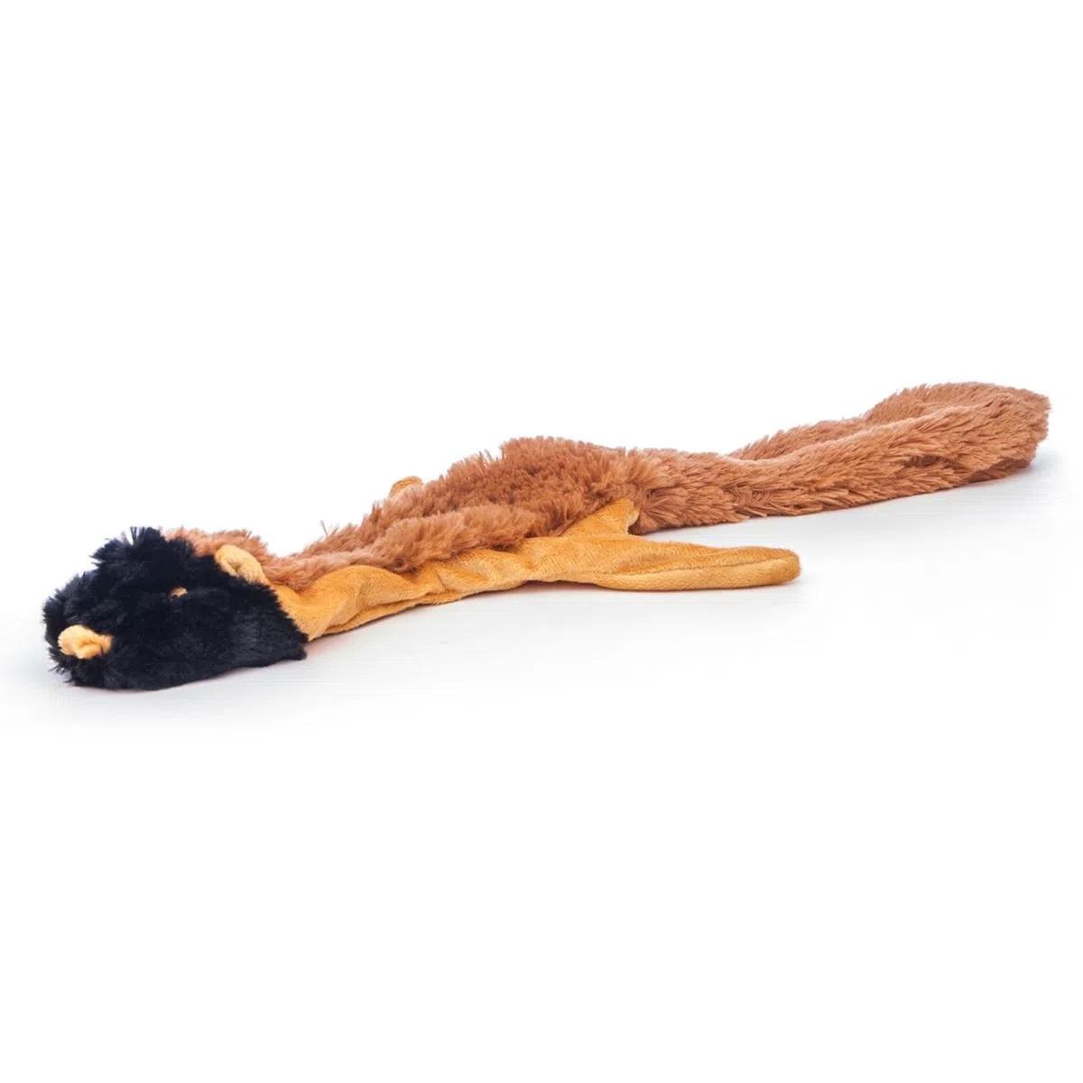 Jeffers Pet Thinnies Unstuffed Squeaker Dog Toy with Rope – 21" Plush Chipmunk image