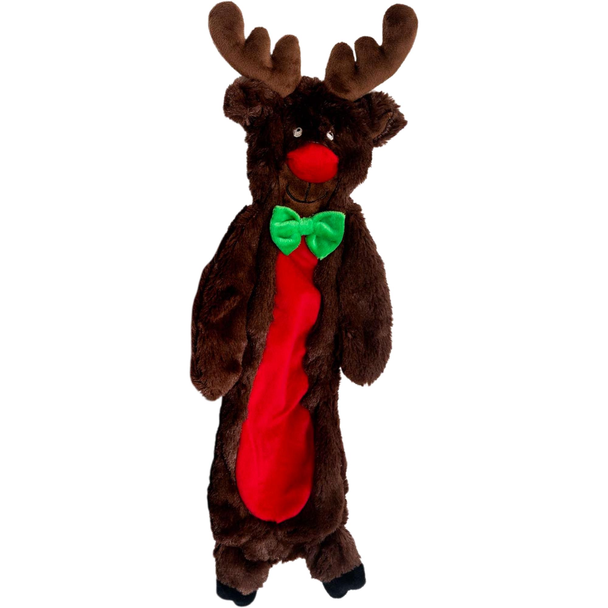 Jeffers Pet Plush Dog Toy with Squeaker, Christmas Reindeer 12" image