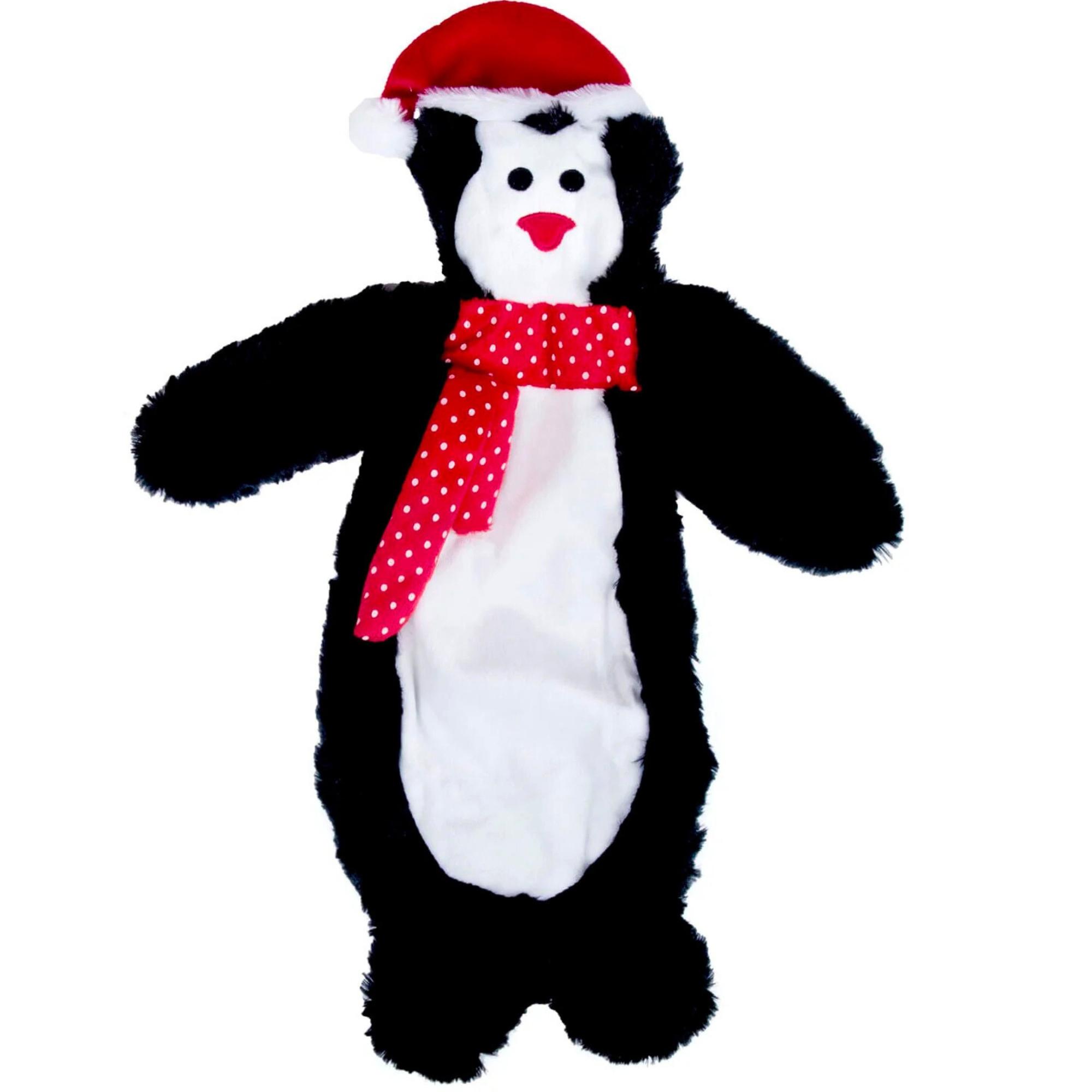 Jeffers Pet Plush Christmas Dog Toy with Squeaker, Penguin 12" image