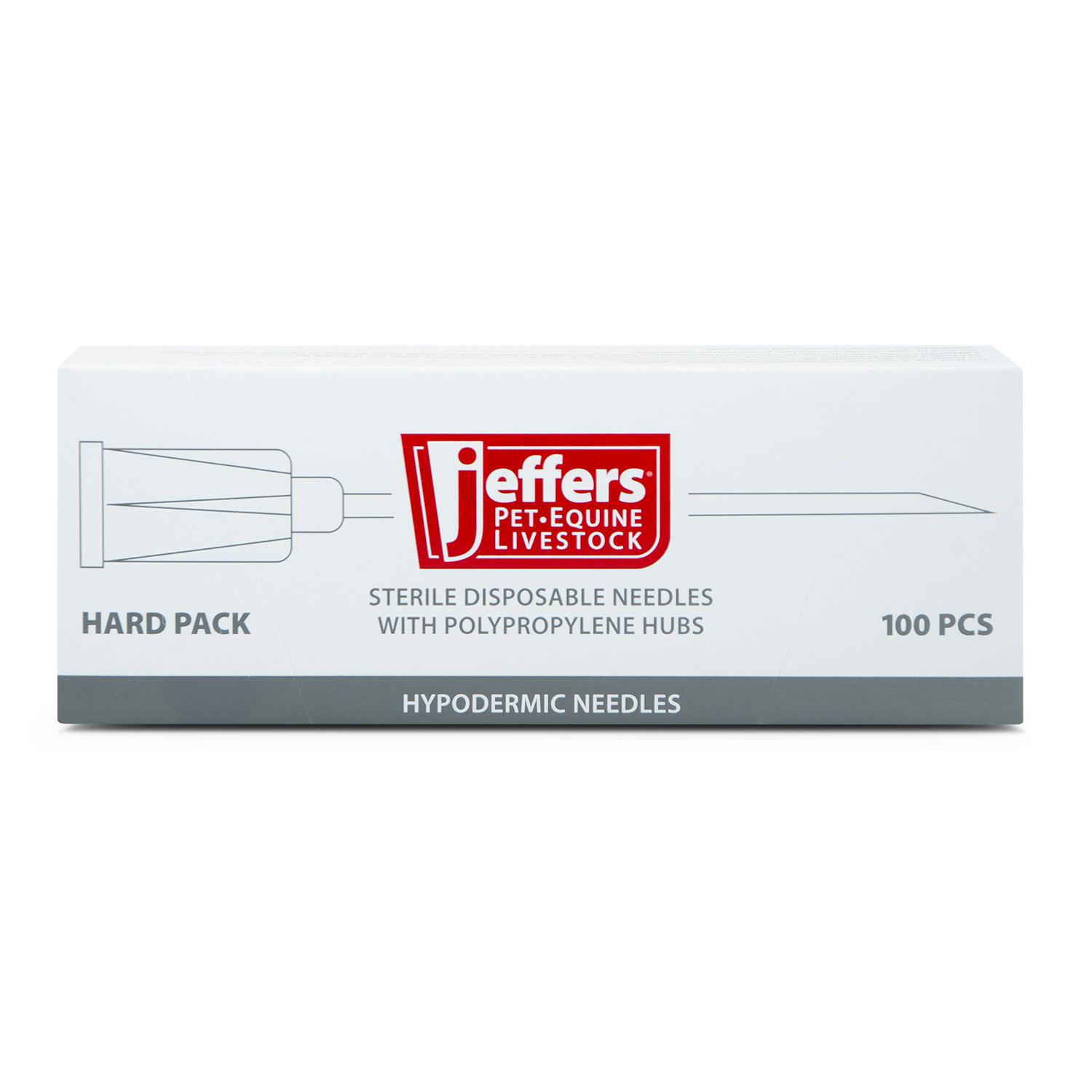 Jeffers Poly Hub Veterinary Needles 100 Pack – 16ga x 1.5" Sterile Hypodermic Needles image