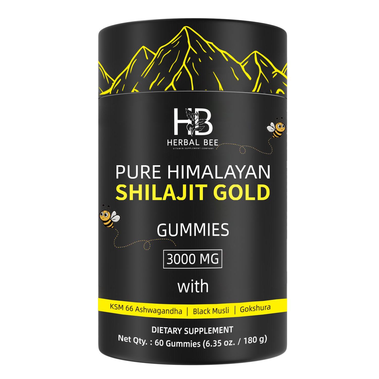 Shilajit Gummies: Pure Himalayan Shilajit with Ashwagandha & Fulvic Acid | 60 Gummies image