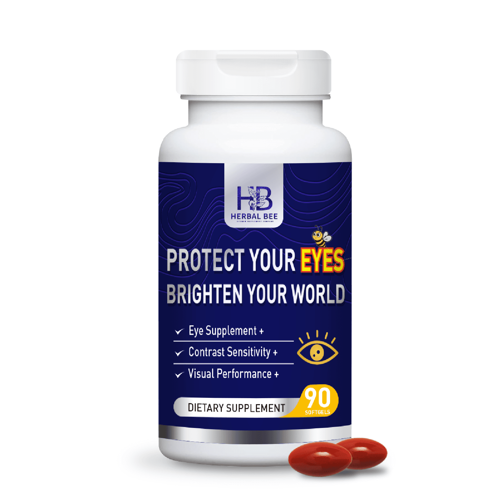 Eye Supplement – Lutein 10mg, Meso-Zeaxanthin 10mg, Zeaxanthin 2mg – Supports Vision | 90 Softgels image