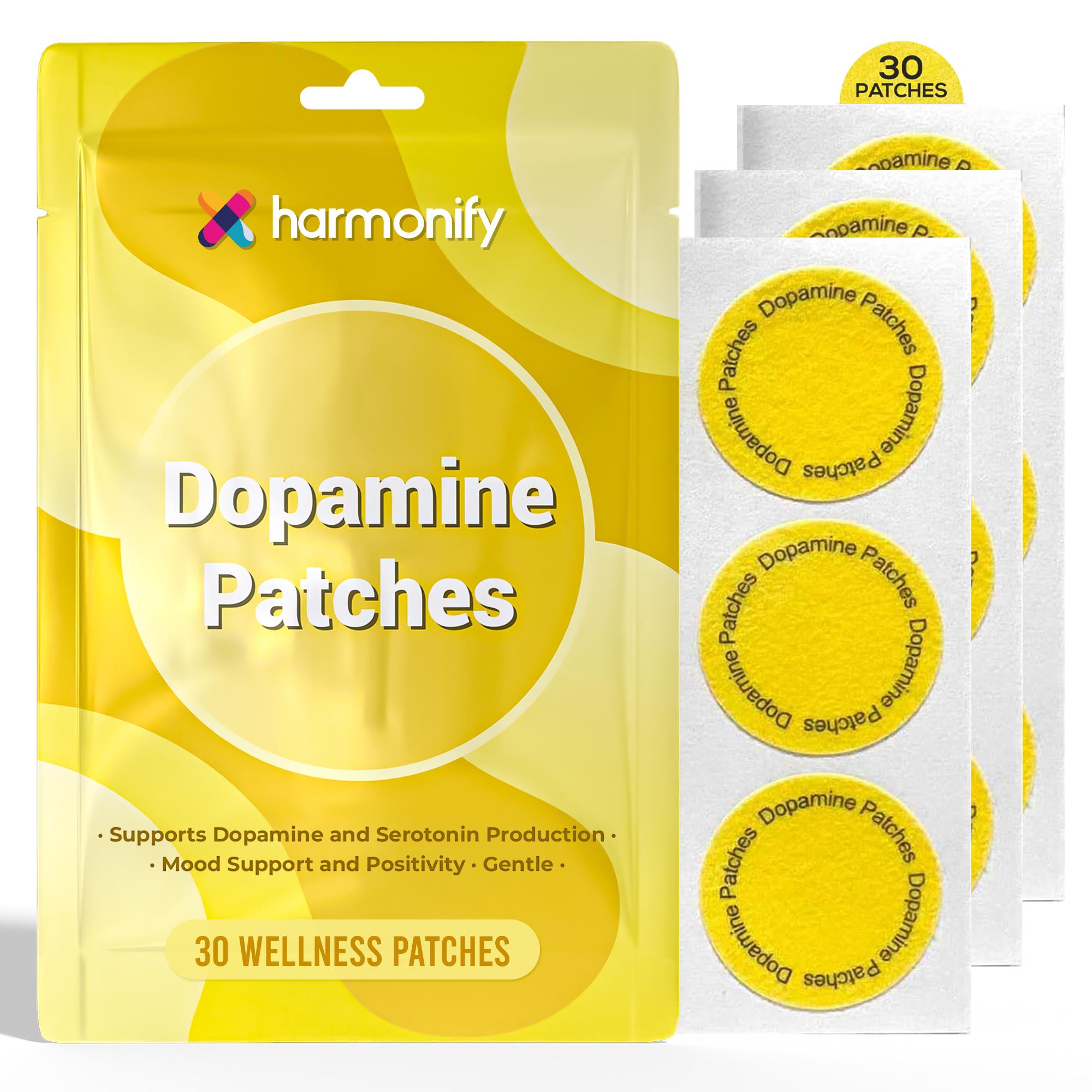 Dopamine Patches for Daily Routine with Lions Mane, Plant-Based Formula, 30 Pack, Vegan Patch, Easy to use image