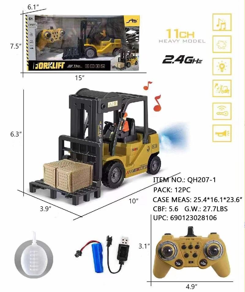 R/C RECHARGEABLE FORKLIFT W/ SOUND and steam image