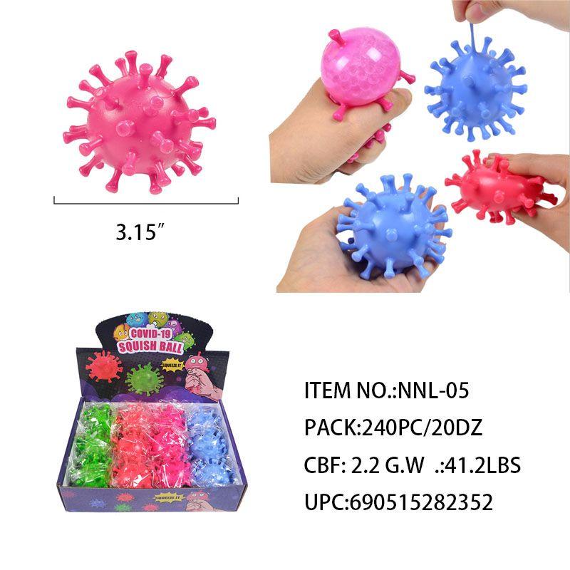 3 X 4" ASSORTED MONSTER SQUISHY W/ COLOR ORBEEZ image